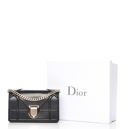 Christian Dior Lambskin Baby Diorama Flap Bag Black 8 of 8