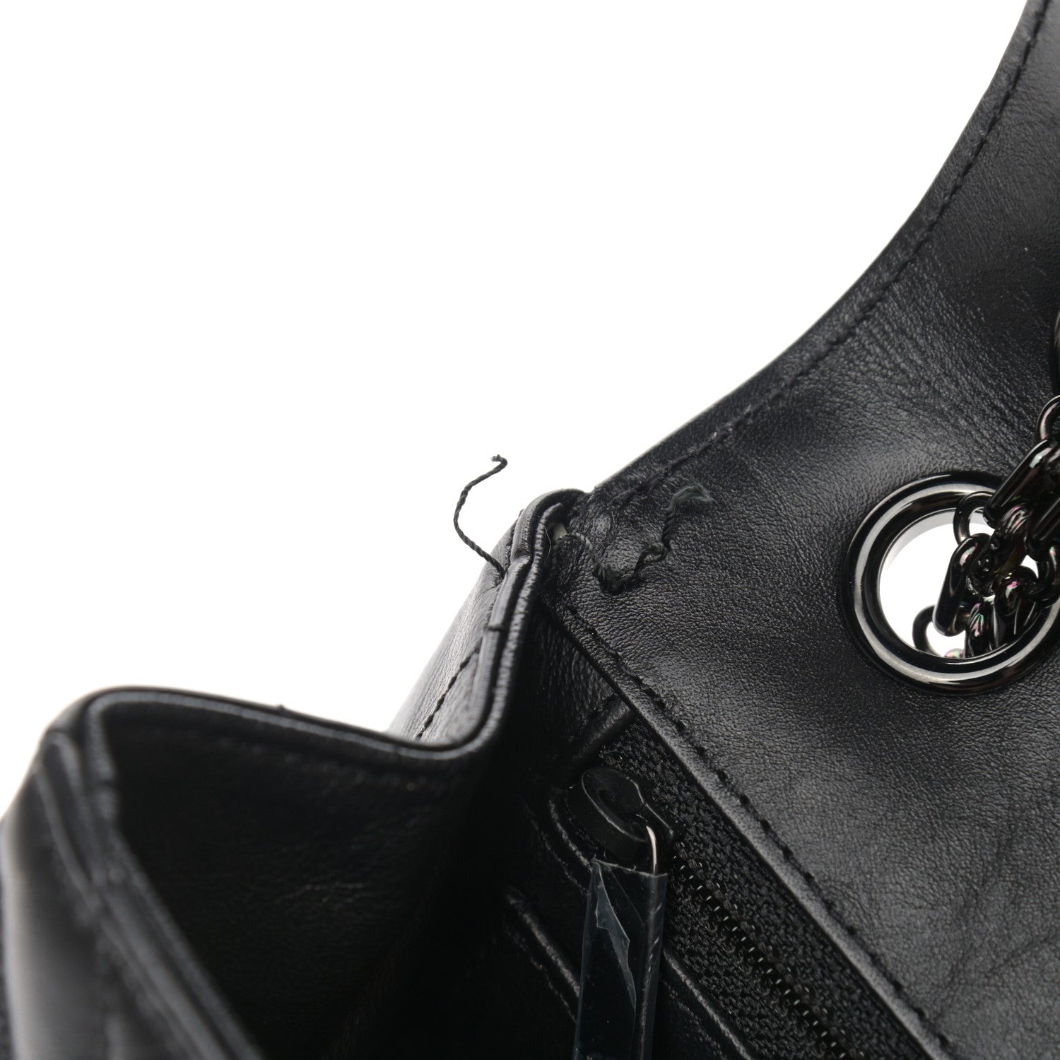 Chanel Aged Calfskin Chevron Quilted 2.55 Reissue Mini Flap So Black 10 of 12