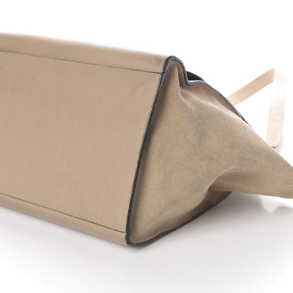 Celine Drummed Calfskin Suede Medium Trapeze Dune 10 of 10