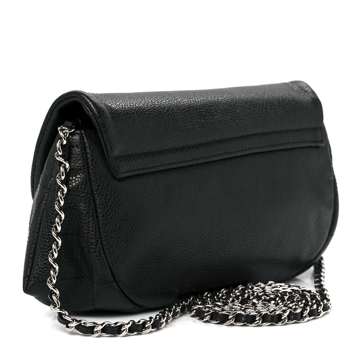 Chanel Caviar Half Moon Wallet On Chain WOC Black 3 of 12