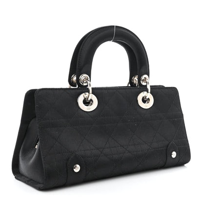 Christian Dior Satin Cannage Stitched Small East West Lady Dior Black 3 of 10