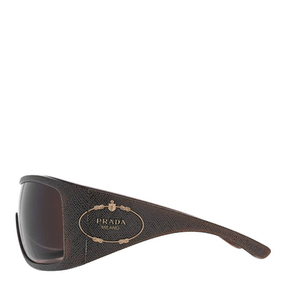 Prada Acetate Shield Sunglasses SPR05H Brown 2 of 6