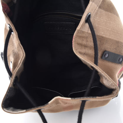 Burberry Canvas Mega Check Korbin Backpack Camel 5 of 6