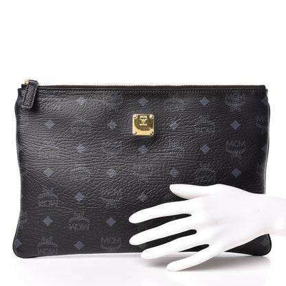 MCM Visetos Medium Crossbody Pouch Black 2 of 9