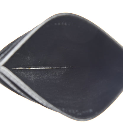 Saint Laurent Grain De Poudre Matelasse Chevron Monogram Credit Card Case Black 5 of 8