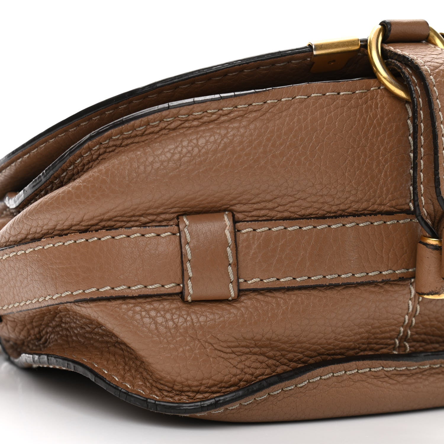 Chloe Calfskin Mini Marcie Round Crossbody Bag Nut 10 of 17