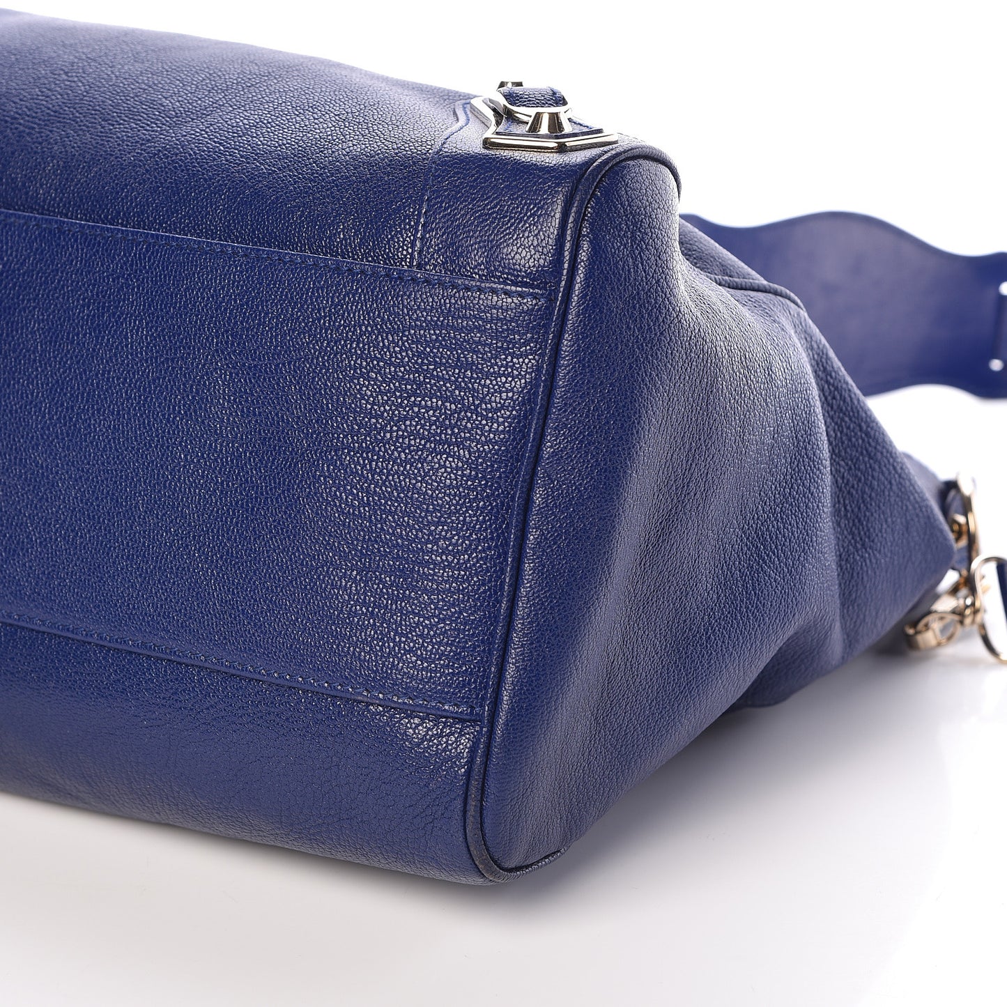 Chevre Gold Metallic Edge Hardware Velo Bleu Roi