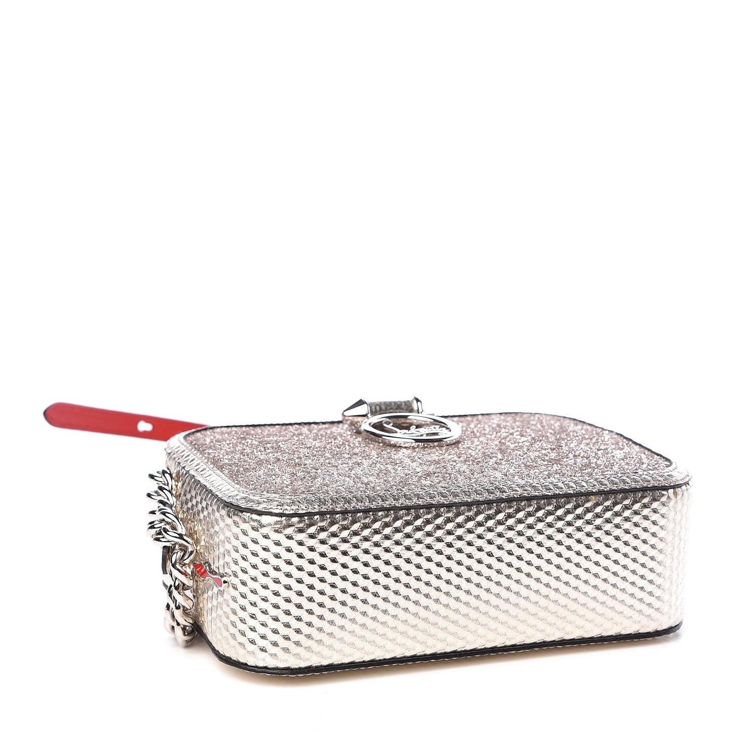 Givre Calfskin Glitter Cubiste Mini Rubylou Perle Platine