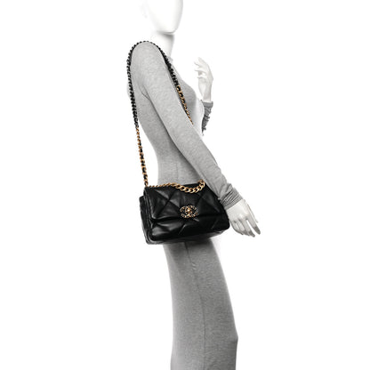 Chanel Lambskin Quilted Medium Chanel 19 Flap Black 2 of 10