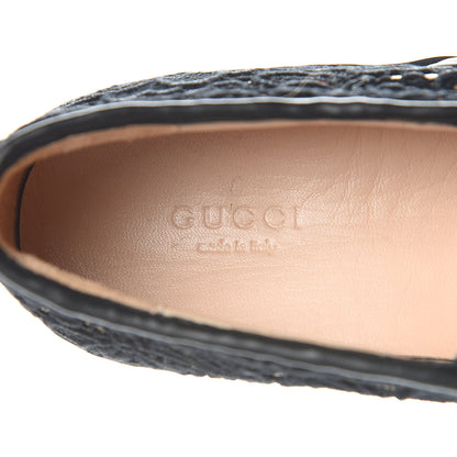 Gucci Rubber Lace Embroidered Womens Platform Sneakers 38 Black White 7 of 9