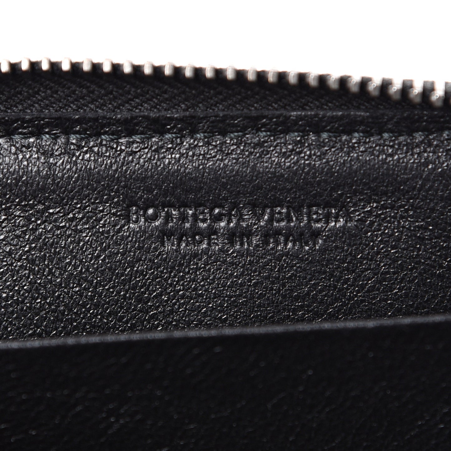 Nappa Intrecciato Zip Around Coin Purse Black