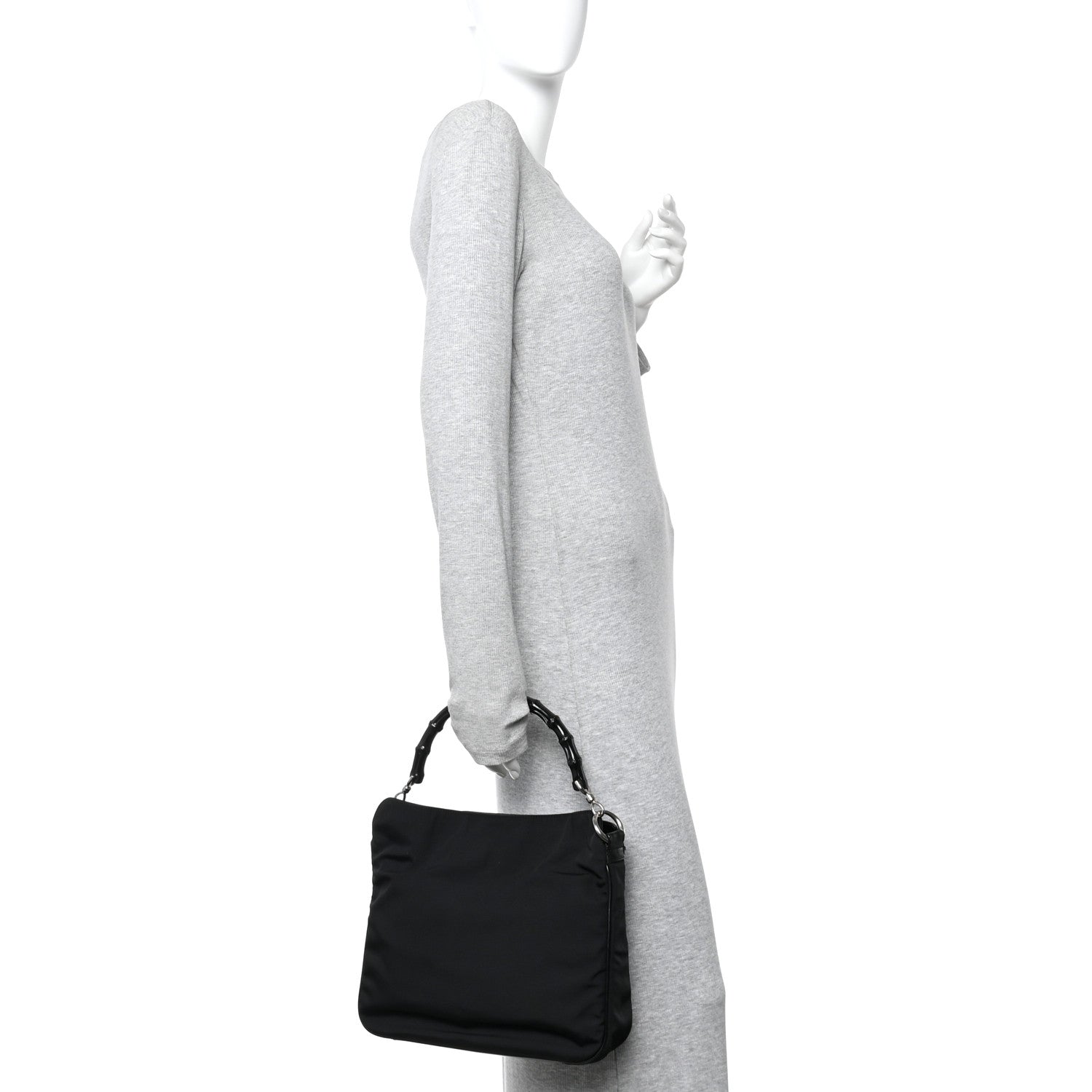 Gucci Nylon Bamboo Hobo Black 2 of 11