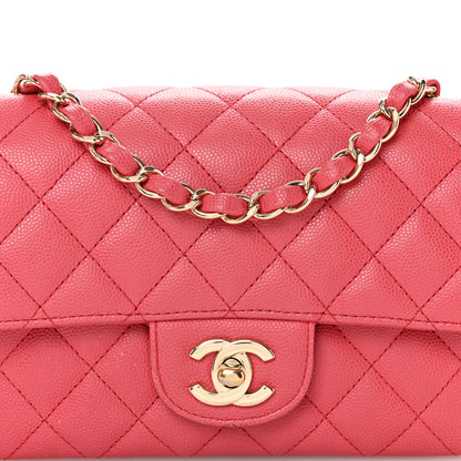 Chanel Caviar Quilted Mini Rectangular Flap Dark Pink 8 of 11