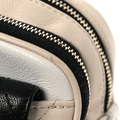 Chanel Goatskin Quilted Waist Bag Beige White Black 14 of 15