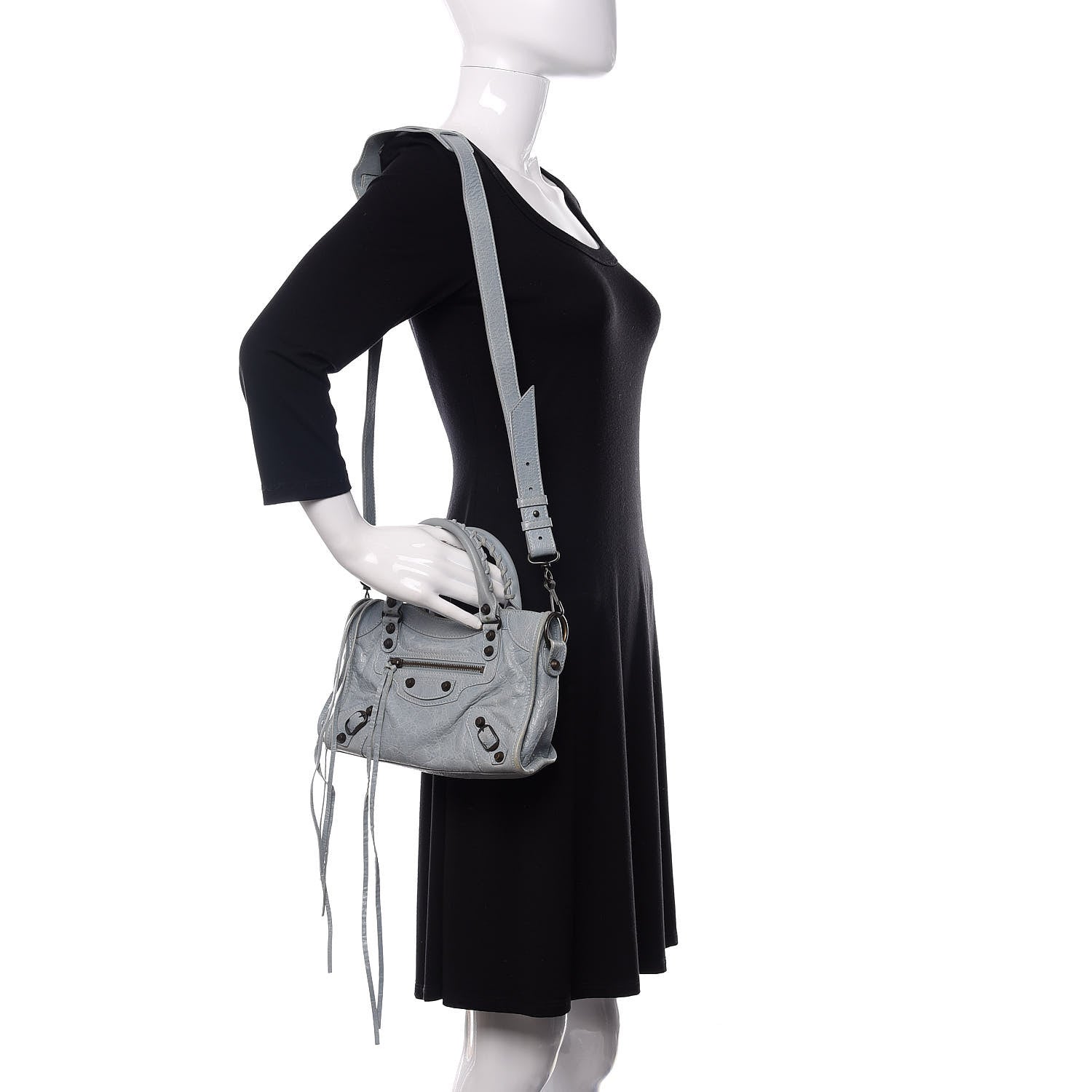 Balenciaga Agneau Classic Hardware Mini City Bleu Acier Ciel 2 of 8