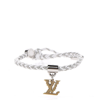 Louis Vuitton Calfskin Mens Charm Friendship Bracelet White 3 of 6