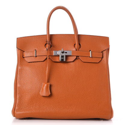 Hermes Taurillon Clemence HAC Birkin 32 Potiron 1 of 33