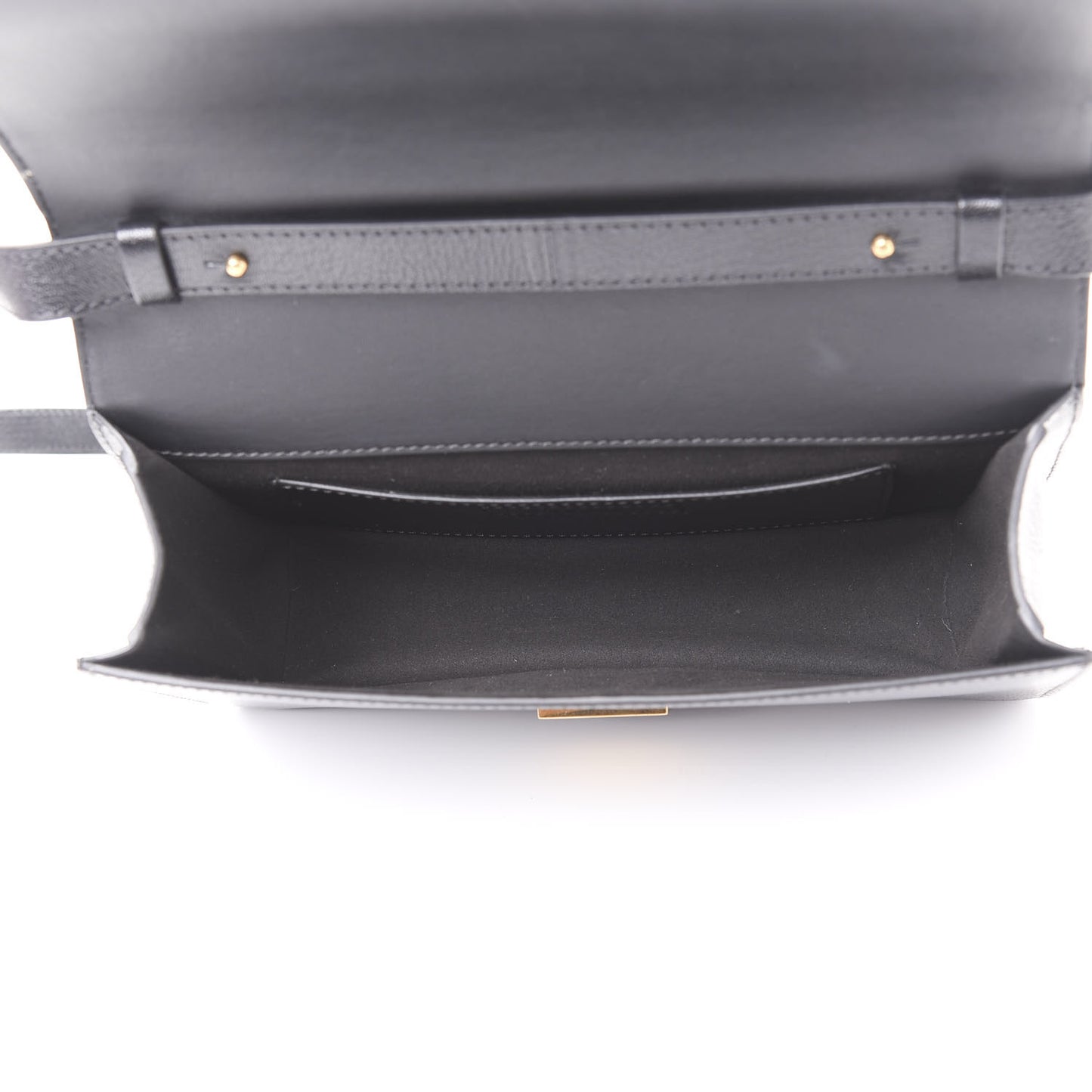 Goatskin Infinity Flap Bag Black