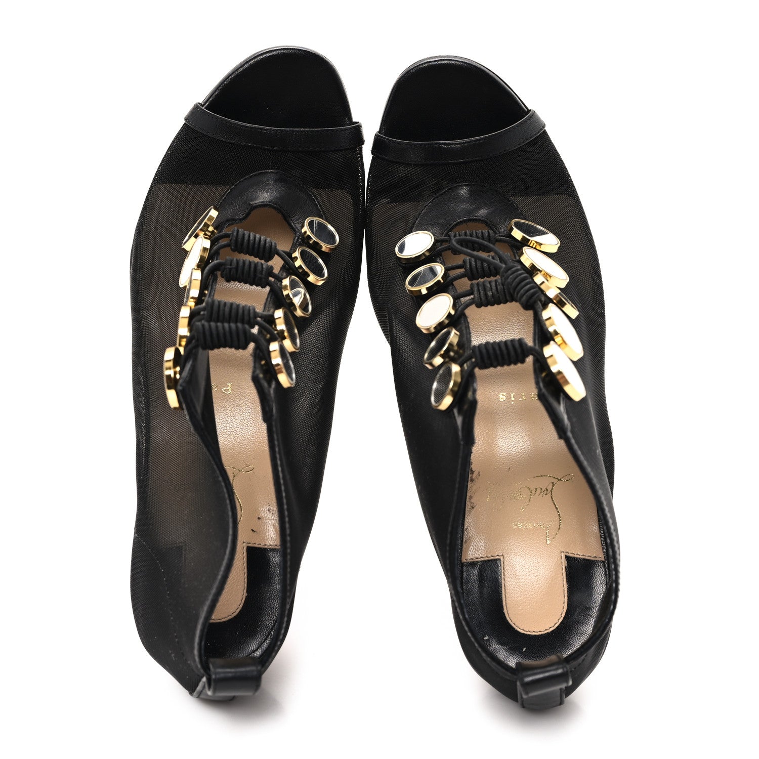 Christian Louboutin Mesh Nappa Marikate 100 Ankle Boots 40 Black 2 of 10