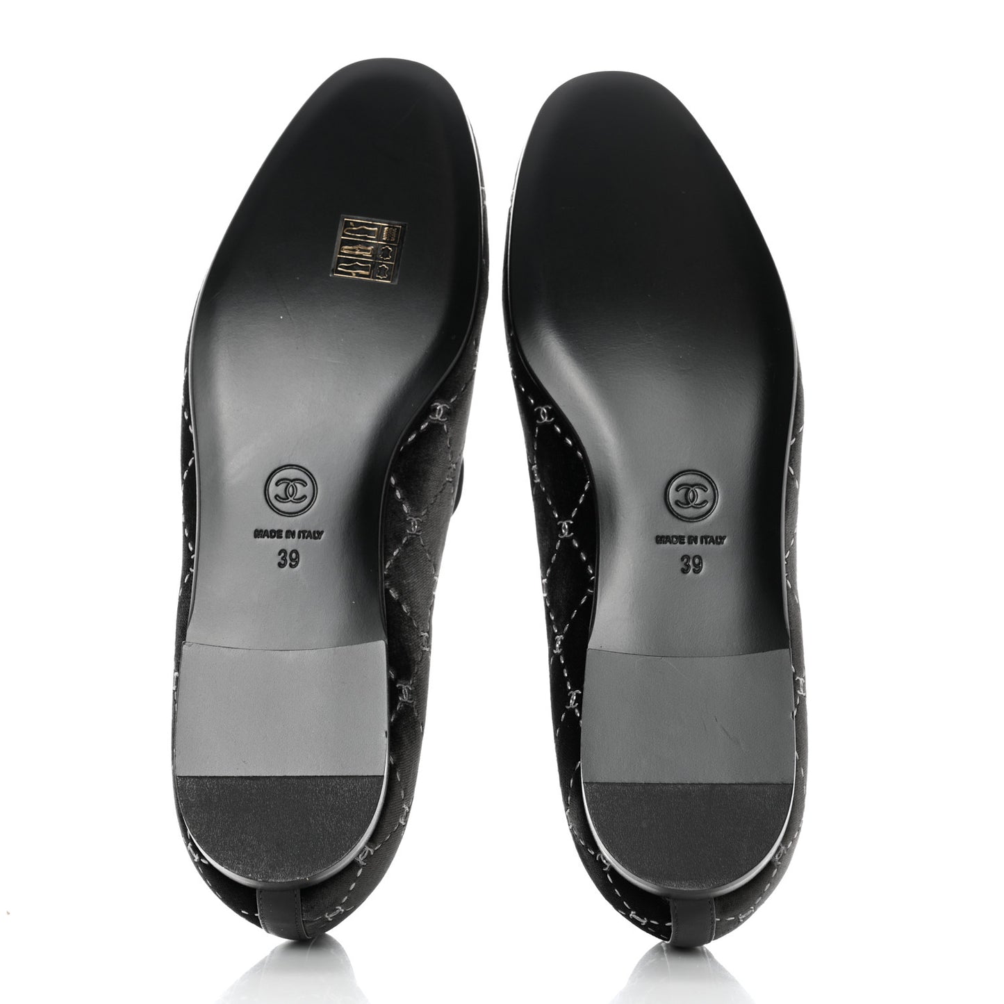 Velvet Moccasin Loafers 39 Black
