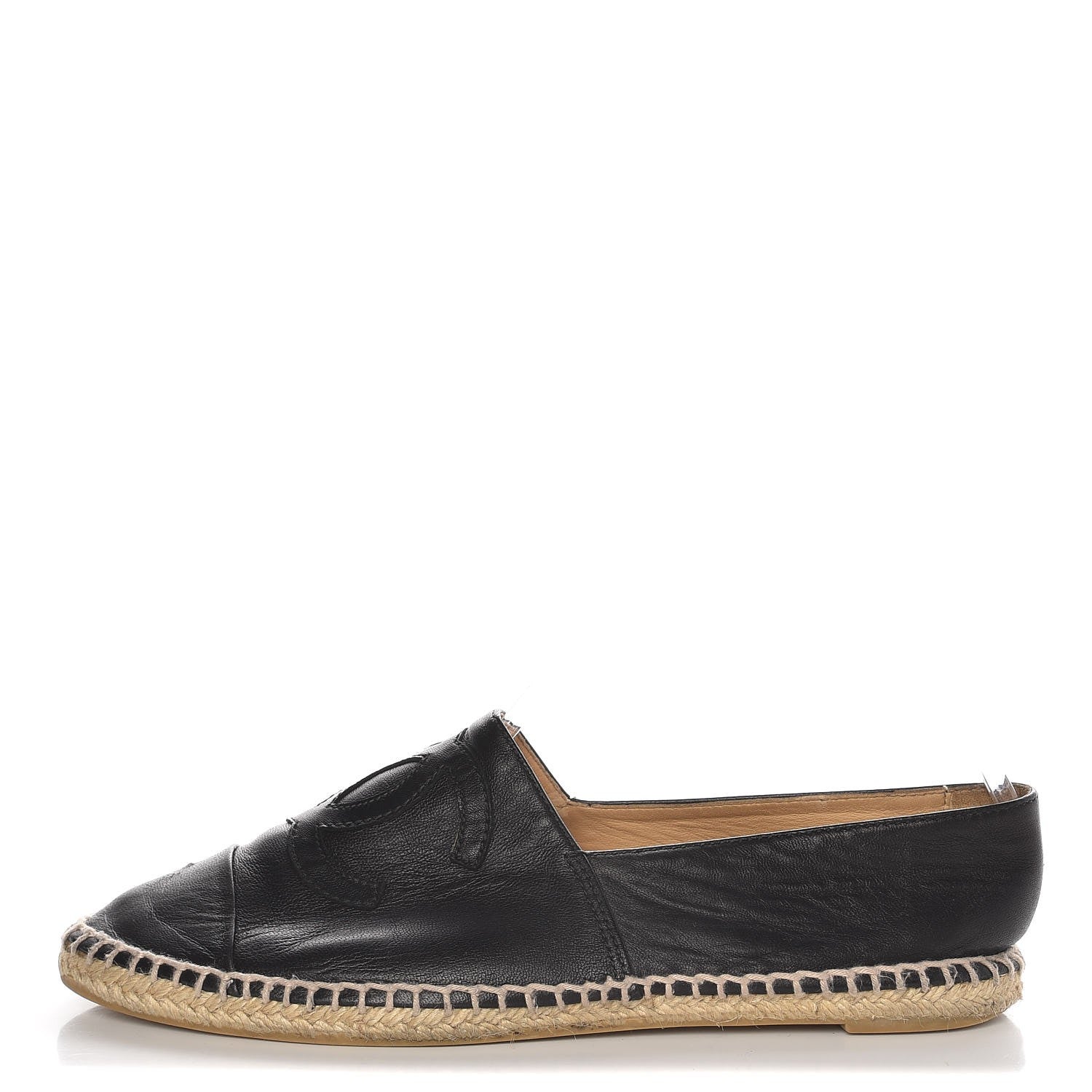 Chanel Lambskin CC Cap Toe Espadrilles 39 Black 1 of 9