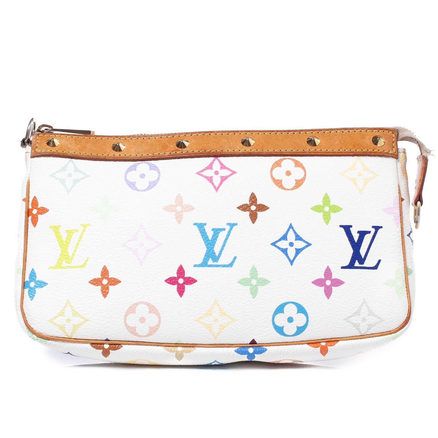 Louis Vuitton Monogram Multicolor Pochette Accessories White 1 of 9
