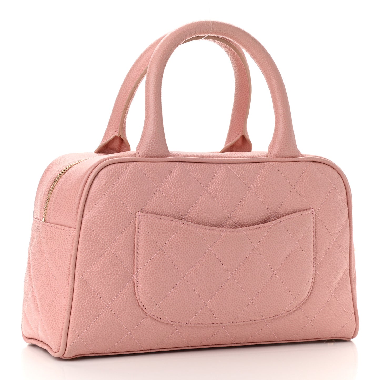 Caviar Quilted Small Bowler Pink