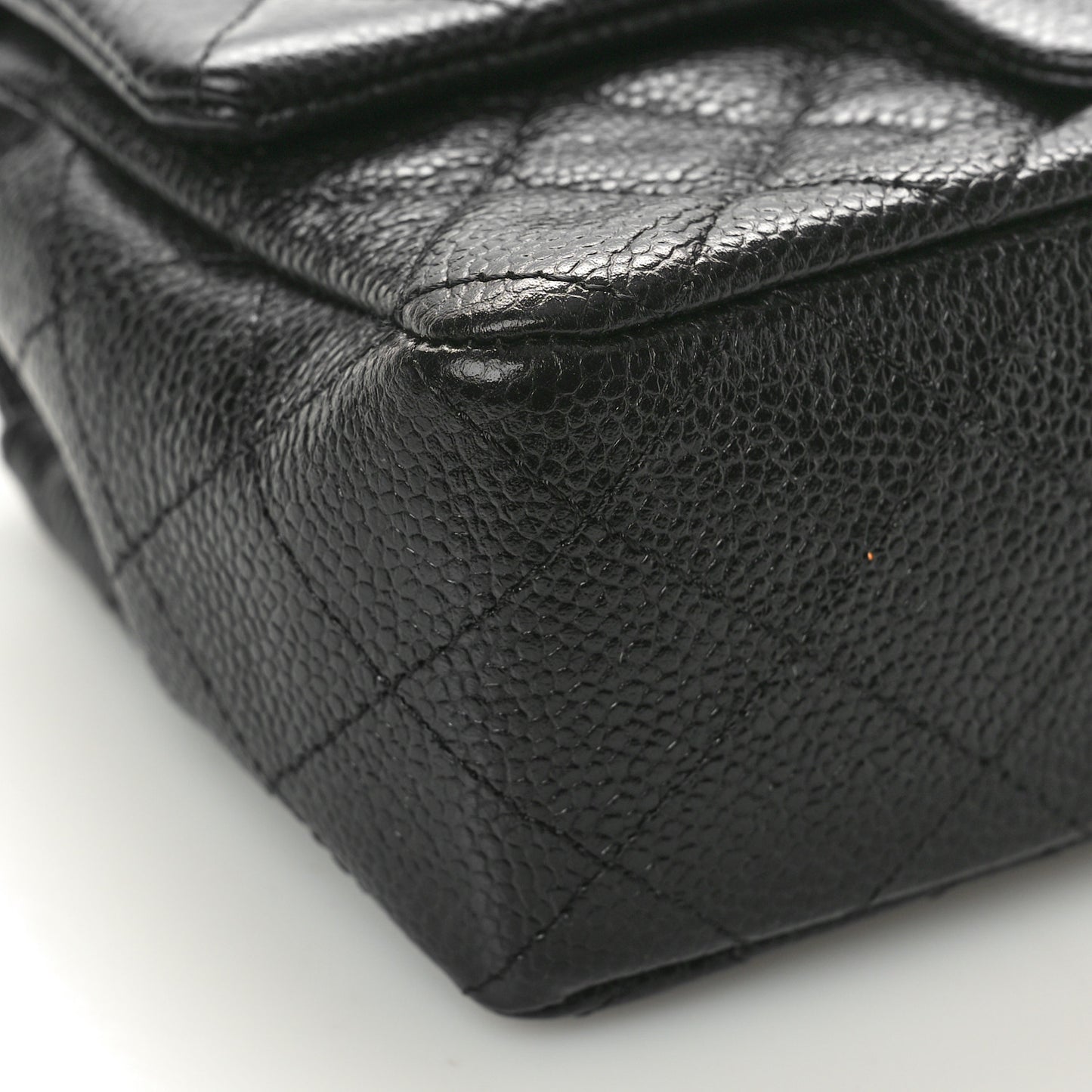Caviar Quilted Mini Rectangular Flap Black