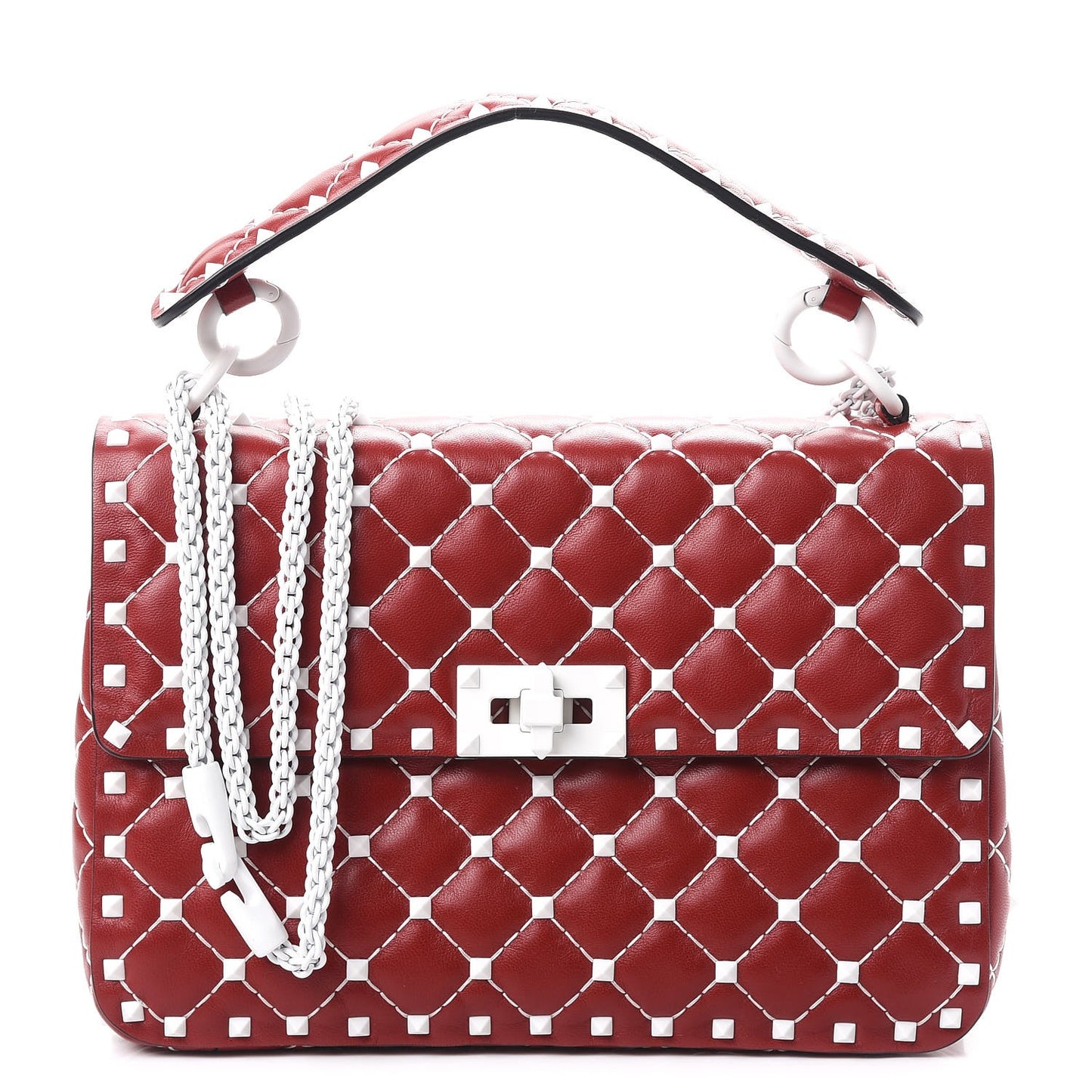 Lambskin Medium Free Rockstud Spike Shoulder Bag Rosso Valentino