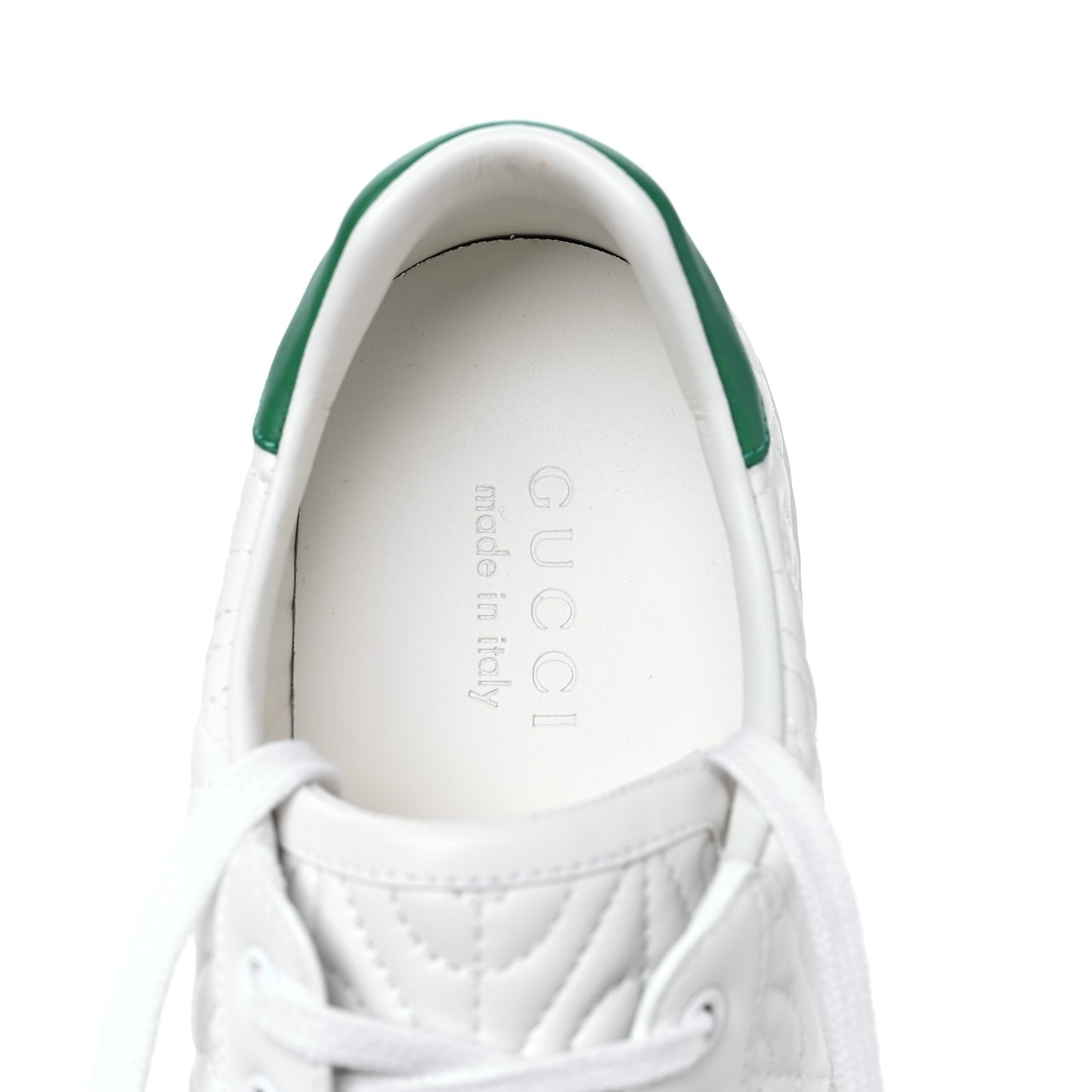 Nappa G Rhombus Mens Ace Sneakers 6.5 Great White Green