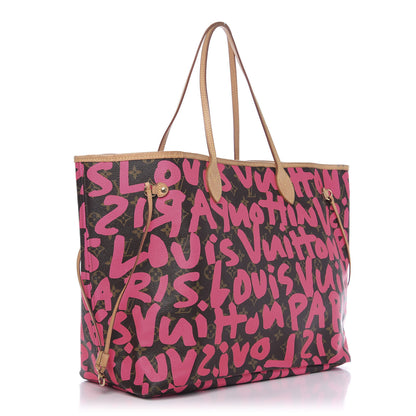 Louis Vuitton Monogram Graffiti Neverfull GM Fuchsia 3 of 13