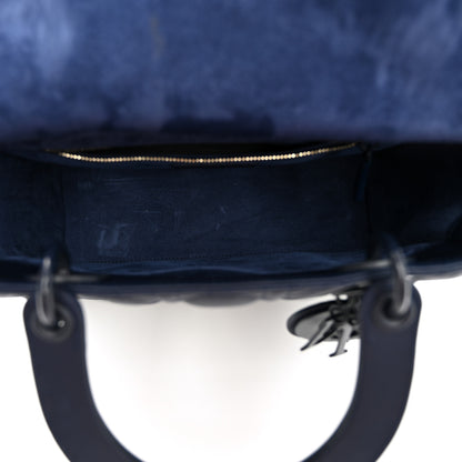 Christian Dior Ultra Matte Calfskin Cannage Medium Lady Dior Blue 5 of 10