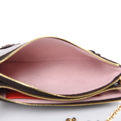 Louis Vuitton Monogram Blooming Flowers Double Zip Pochette 5 of 8