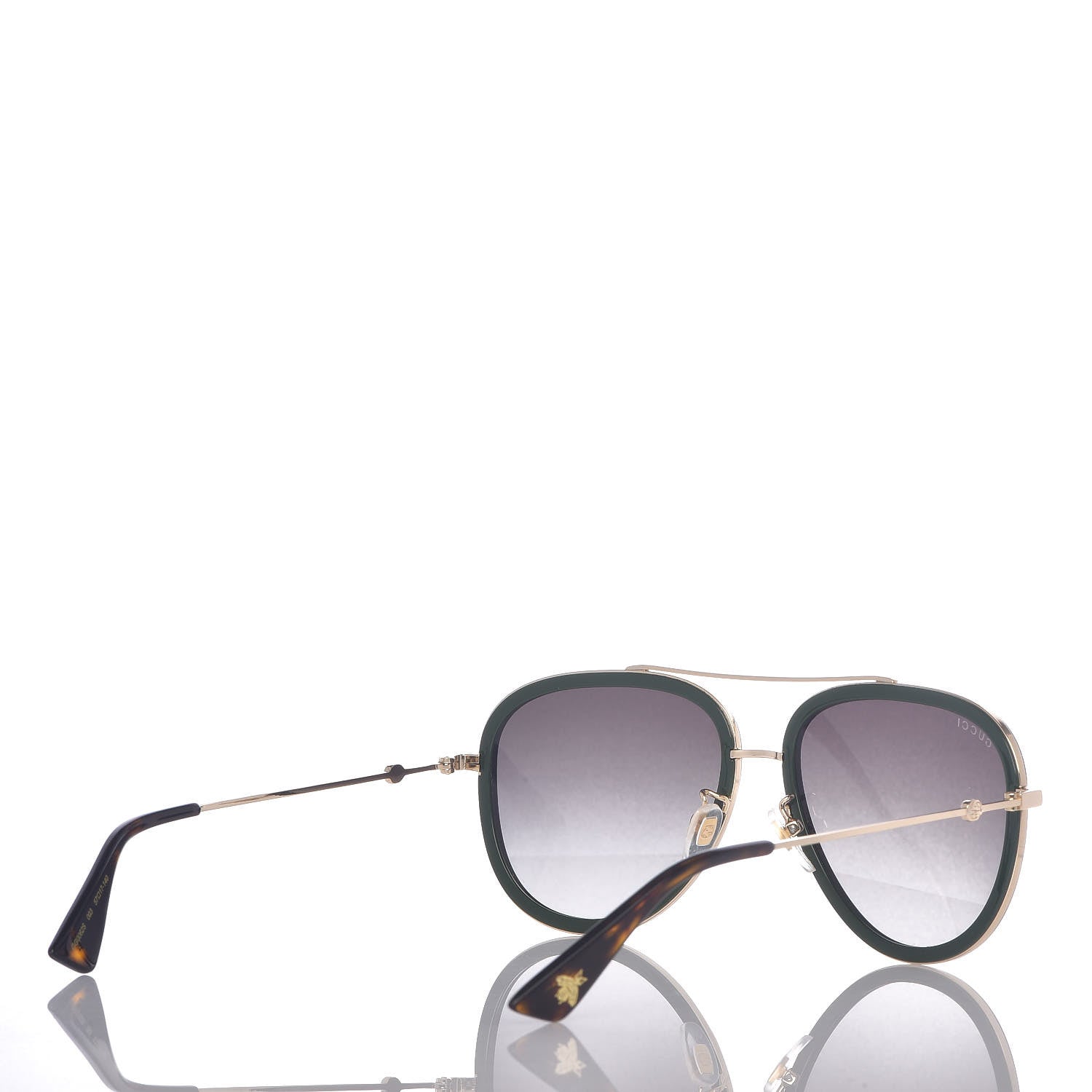 Gucci Web Aviator Sunglasses GG0062S Green Red 3 of 7