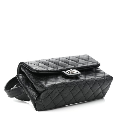 Chanel Grained Calfskin Quilted 2.55 Reissue Flap Belt Bag Clutch Black 4 of 10