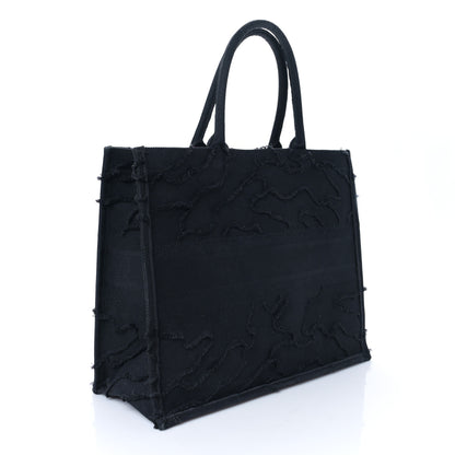 Christian Dior Canvas Embroidered Camouflage Book Tote Blue 3 of 9