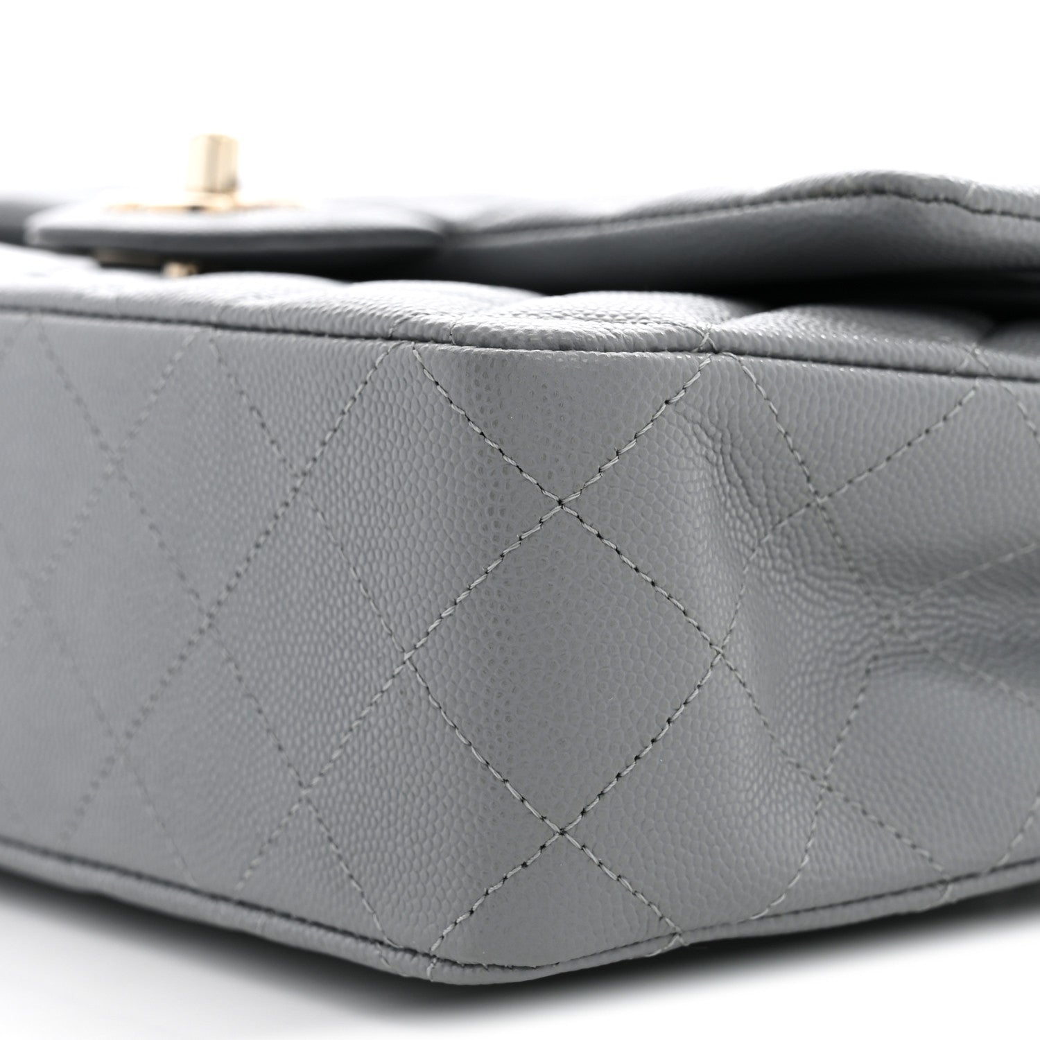 Chanel Caviar Quilted Medium Double Flap Grey 10 of 11