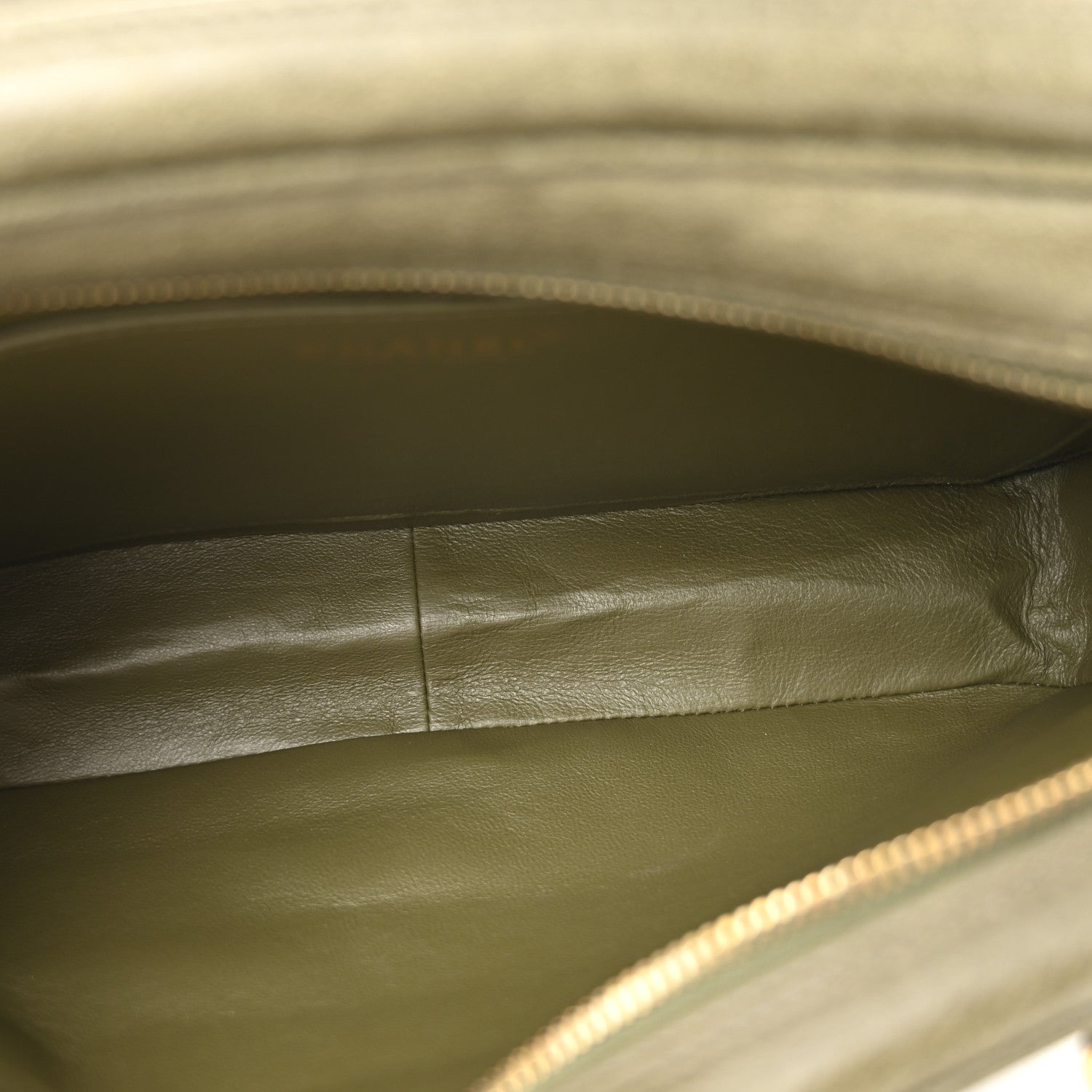 Chanel Canvas Calfskin Quilted Chocolate Bar Shoulder Bag Green 5 of 14