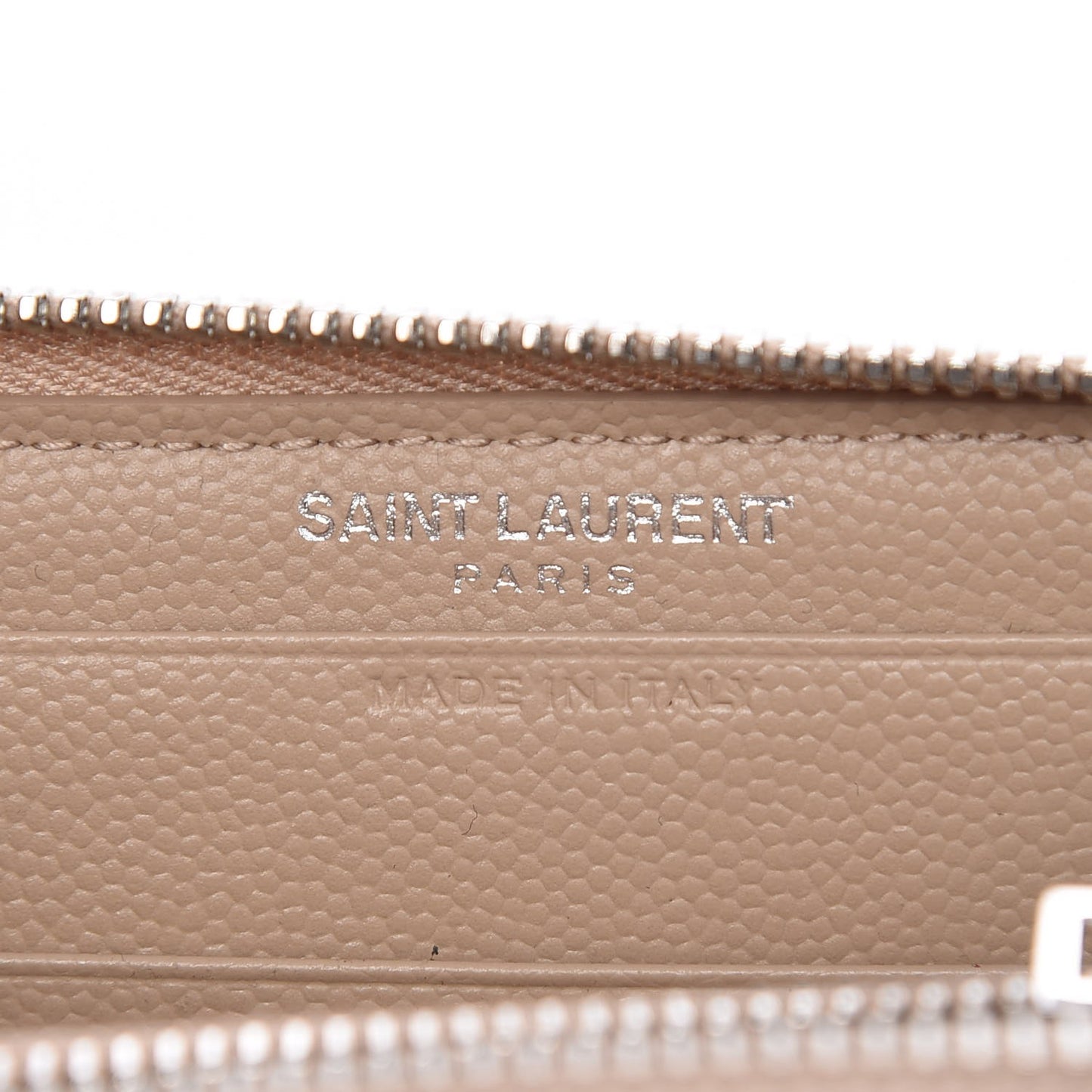 Grain De Poudre Matelasse Chevron Monogram Zip Around Wallet Dark Beige
