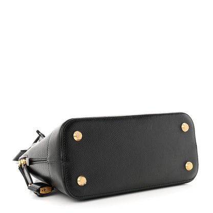 Balenciaga Signature Grained Calfskin Logo S Ville Top Handle Bag Black 4 of 11