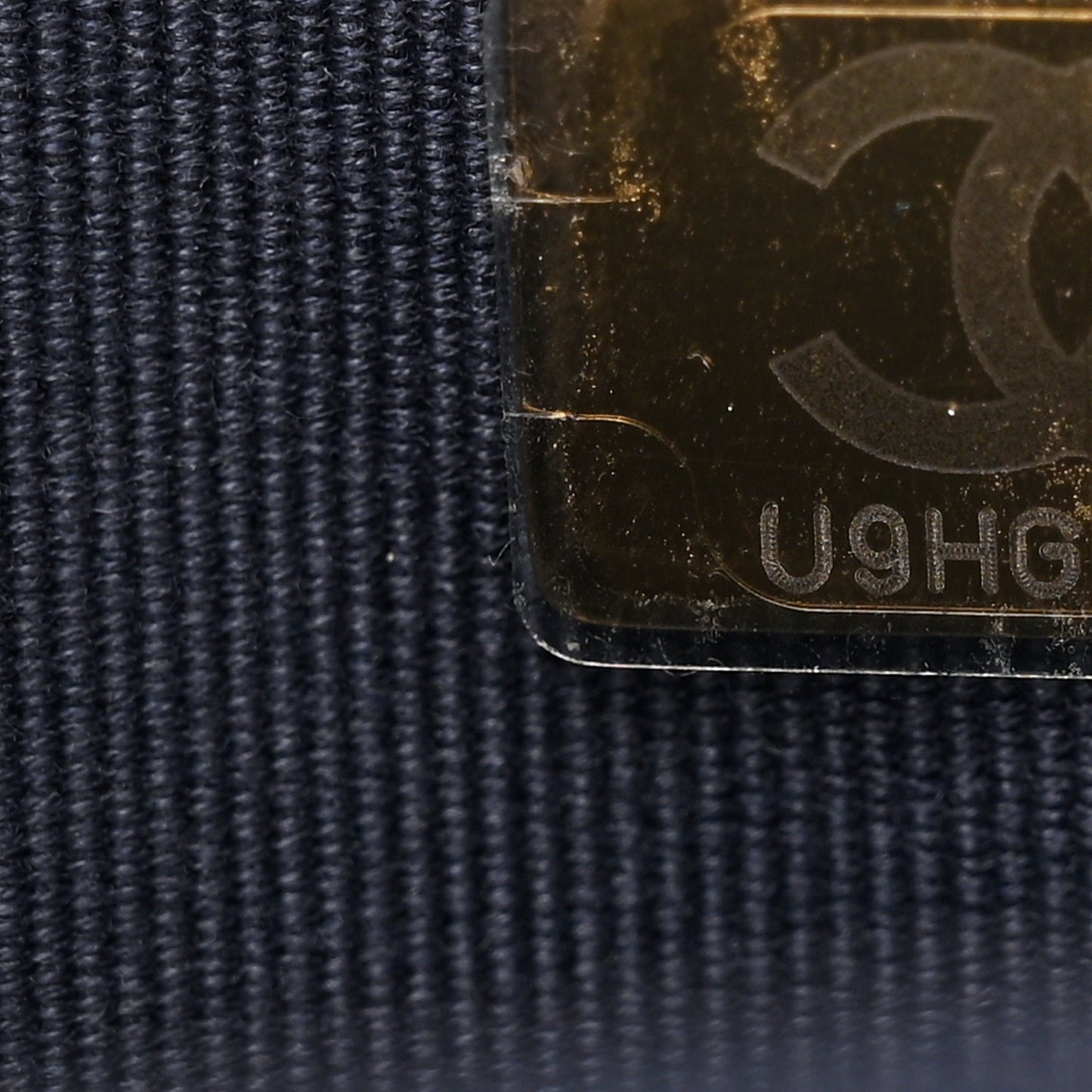 Denim Printed Wallet On Chain WOC Dark Blue