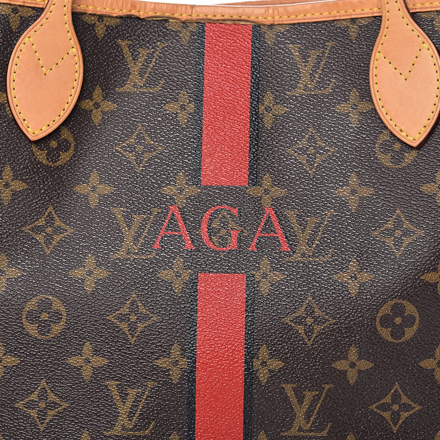 Monogram My LV Heritage Neverfull MM Rouge Black