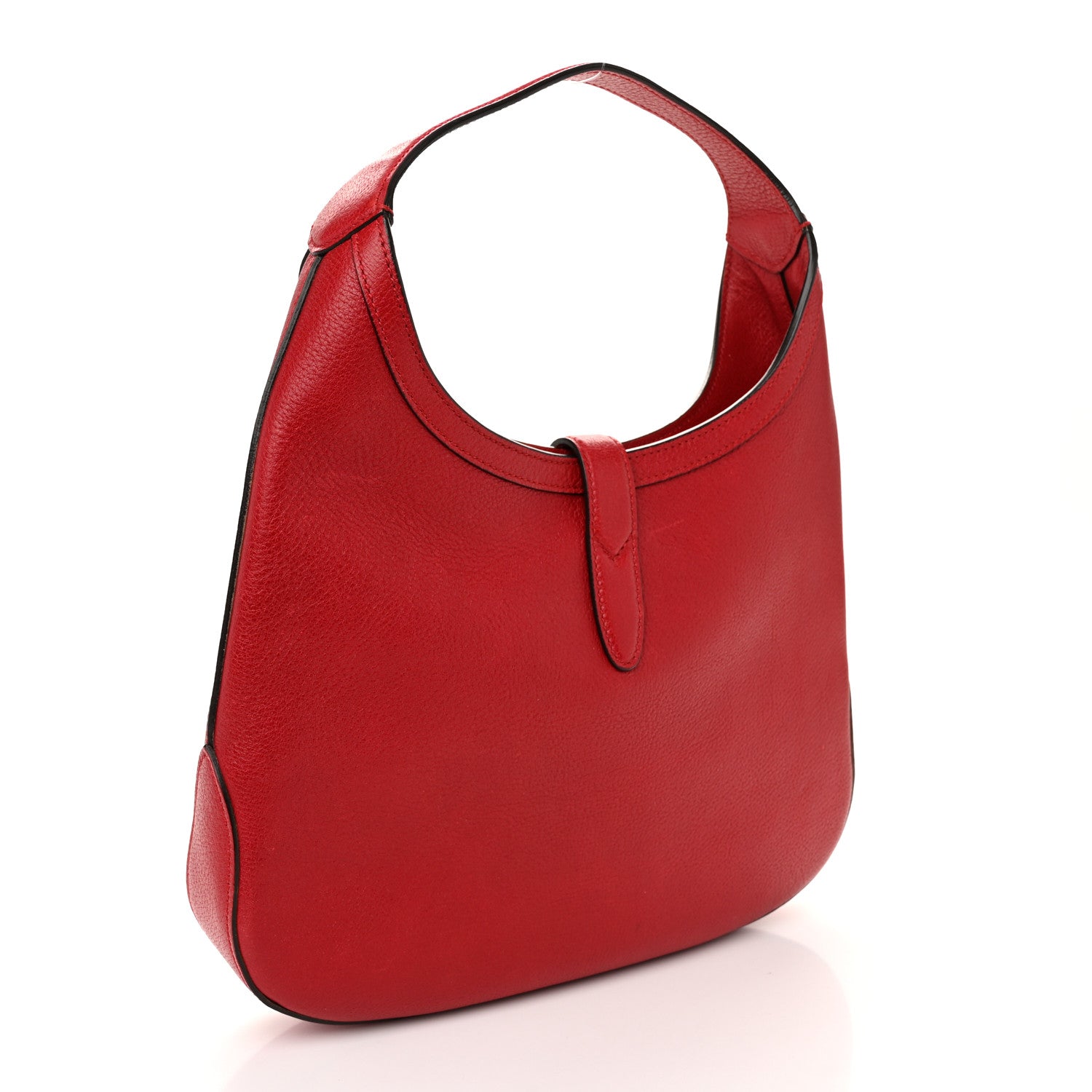 Gucci Soft Grained Calfskin Web Medium Jackie Hobo Red 4 of 13