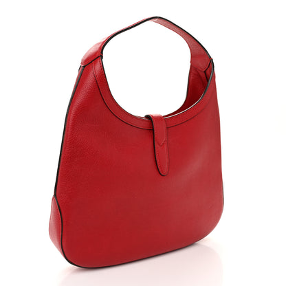 Gucci Soft Grained Calfskin Web Medium Jackie Hobo Red 4 of 13