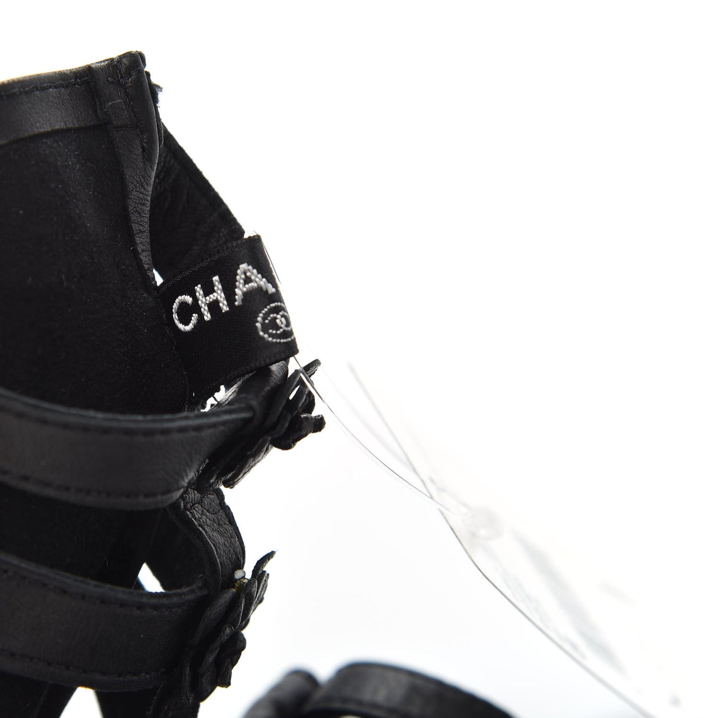 Lambskin Camellia Fingerless Gloves 8 Black