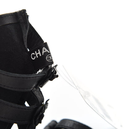 Chanel Lambskin Camellia Fingerless Gloves 8 Black 3 of 5