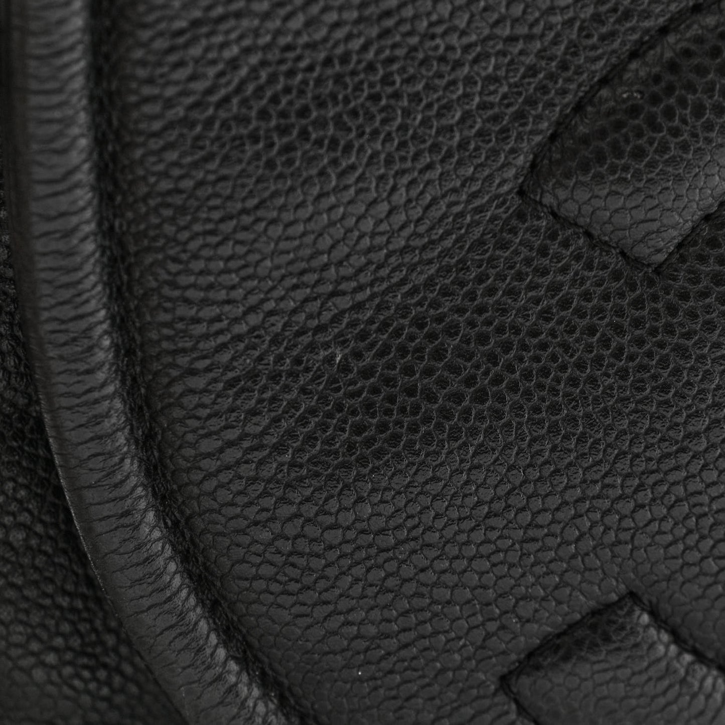 Caviar Half Moon Large Flap Black