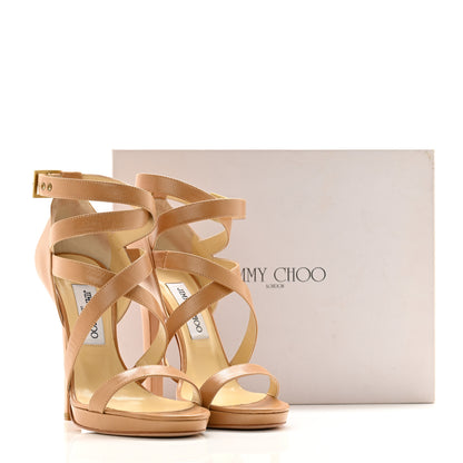 Jimmy Choo Calfskin Seattle Sandals Sandals 38 Camel 10 of 10