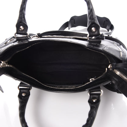 Balenciaga Calfskin Topstitch Classic Silver Hardware Mini City Black 5 of 7