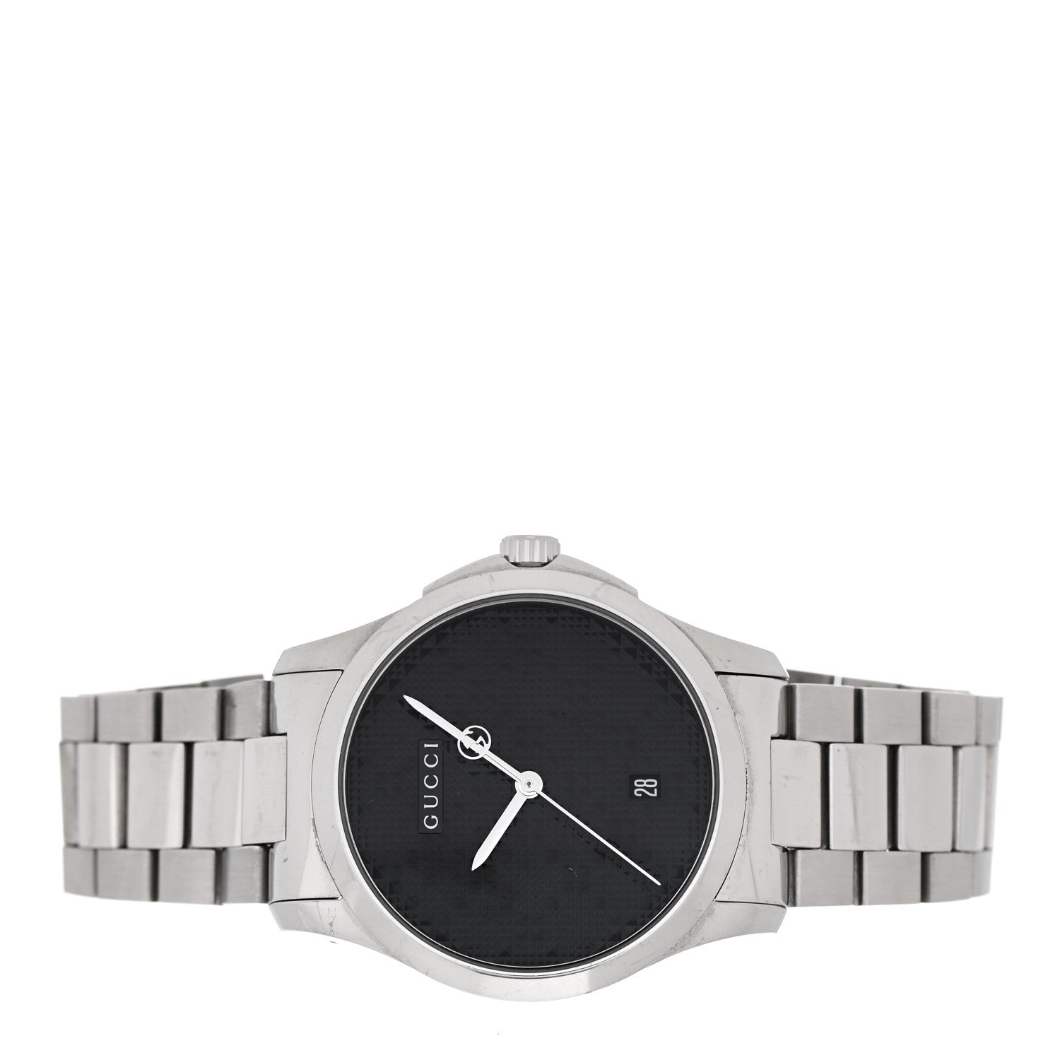 Gucci Stainless Steel 38mm G-Timeless Diamante Quartz Watch Black 2 of 4